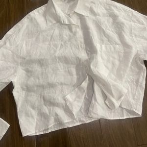 Zara White Button Down Shirt